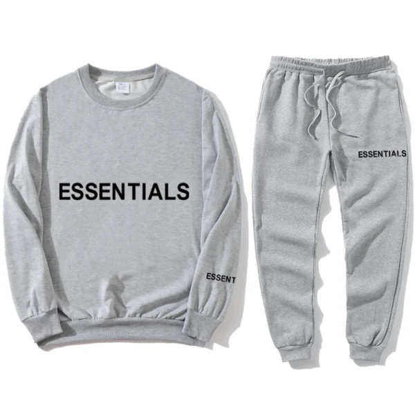 Essentials Logo Grey Printed Sweatshirt & Sweatpant